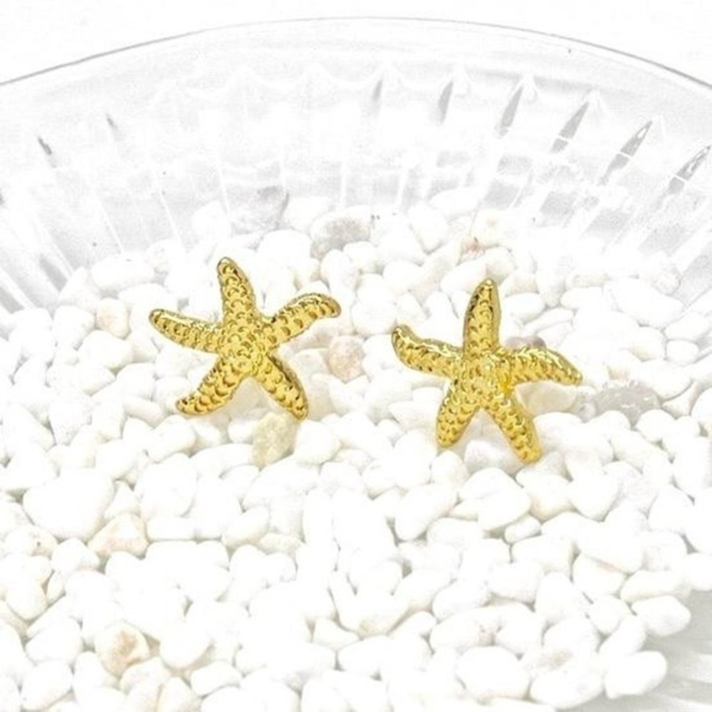 Yellow Gold Starfish Studs